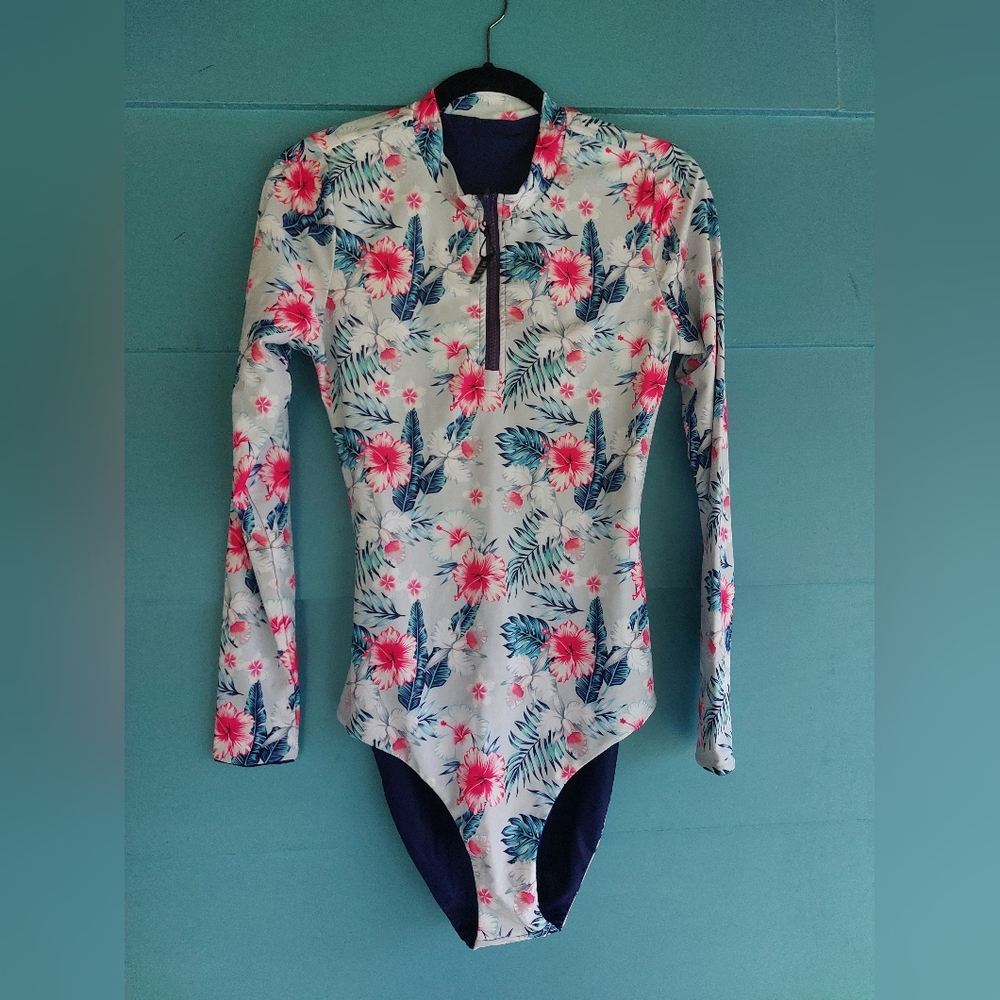 Floral Long Sleeve Swimsuit